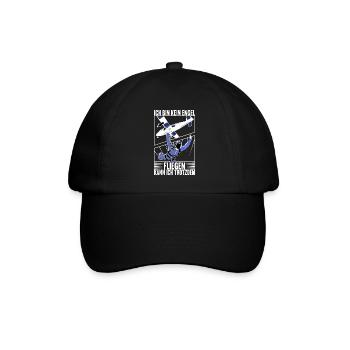 Fallschirmspringer Fallschirmsprung Skydiving - Baseballkappe - Schwarz/Schwarz - Vorne