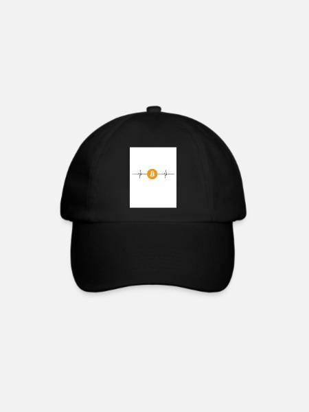 Bitcoinherzschlag - Baseballkappe - Schwarz/Schwarz