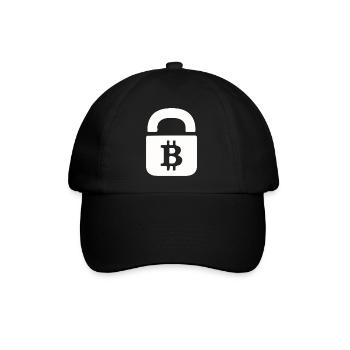 Bitcoin-Block - Baseballkappe - Schwarz/Schwarz - Vorne