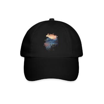 Landschaft - Baseballkappe - Schwarz/Schwarz - Vorne