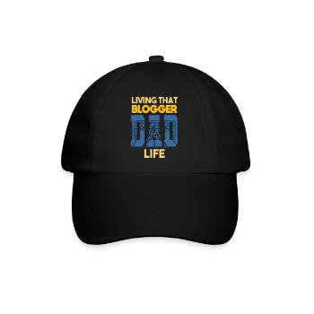 Living That Blogger Dad Life Blogger Papa - Baseballkappe - Schwarz/Schwarz - Vorne