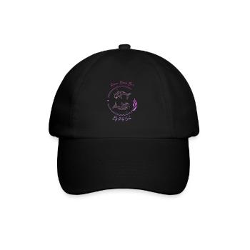 Karma Beach lila Fisch - Baseballkappe - Schwarz/Schwarz - Vorne