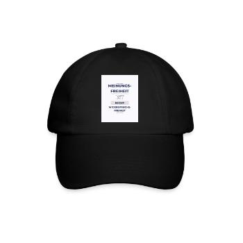 Meinungsfreiheit LBHGBW - Baseballkappe - Schwarz/Schwarz - Vorne