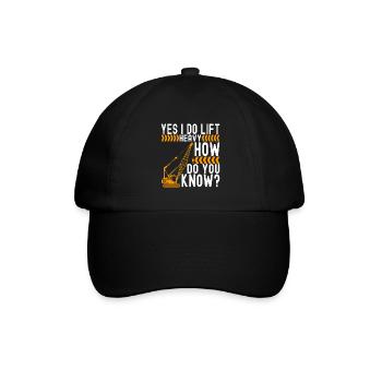 Kranführer Kranfahrer - Baseballkappe - Schwarz/Schwarz - Vorne