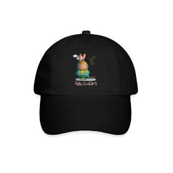 Frühling | Osterhase | Frohe Ostern | Illustration - Baseballkappe - Schwarz/Schwarz - Vorne