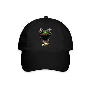 Niedlicher giftiger Frosch - Baseballkappe - Schwarz/Schwarz - Vorne