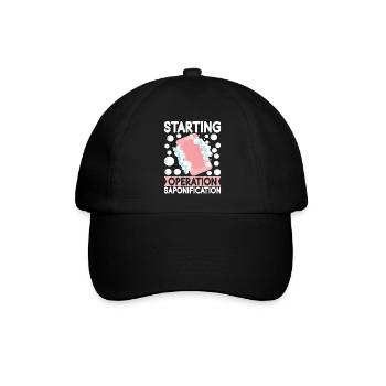 Seifenmacher Seife Machen - Baseballkappe - Schwarz/Schwarz - Vorne