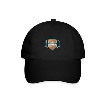 Hantelgewicht - Baseballkappe - Schwarz/Schwarz - Vorne
