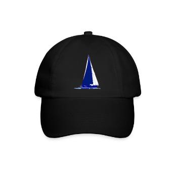 Segelboot Segelschiff Segeln Segelsport Segler - Baseballkappe - Schwarz/Schwarz - Vorne