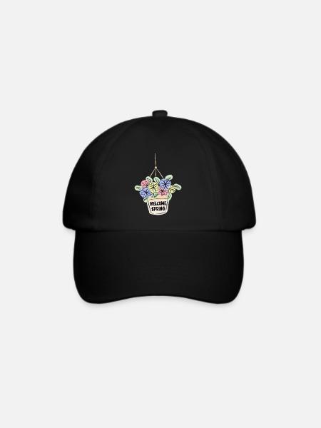 Welcome Spring - Baseballkappe - Schwarz/Schwarz