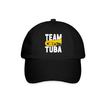 Tuba Tubist - Baseballkappe - Schwarz/Schwarz - Vorne