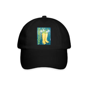 Frühlingsschönheit Frühling - Wortschätze - Baseballkappe - Schwarz/Schwarz - Vorne