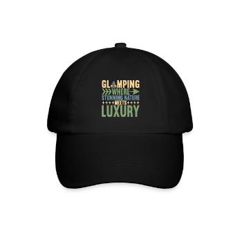 Glamping Glamper - Baseballkappe - Schwarz/Schwarz - Vorne