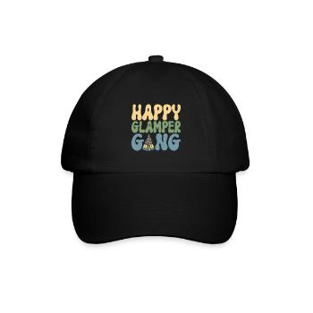 Glamping Glamper - Baseballkappe - Schwarz/Schwarz - Vorne