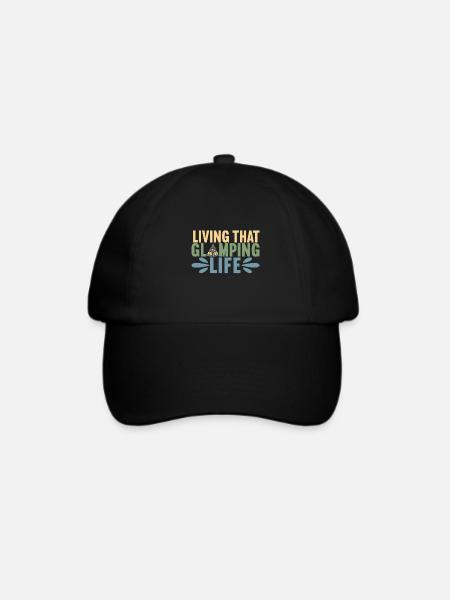Glamping Glamper - Baseballkappe - Schwarz/Schwarz