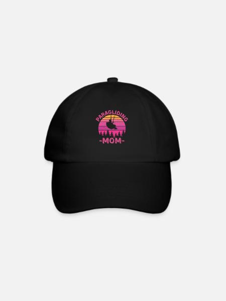 Paragliding Mama - Baseballkappe - Schwarz/Schwarz