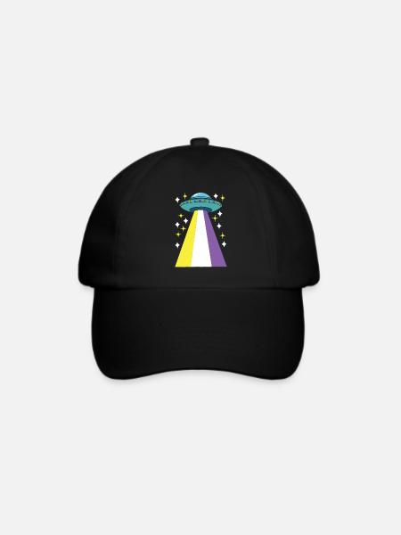 Non Binary Pride Genderqueer - Baseballkappe - Schwarz/Schwarz