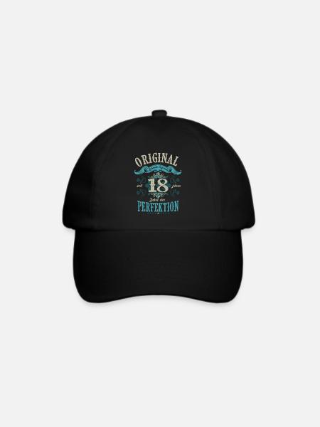seit 18 Jahren lebende legende geschenk zum 18 - Baseballkappe - Schwarz/Schwarz