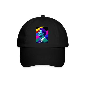 Stand with Pride - Baseballkappe - Schwarz/Schwarz - Vorne