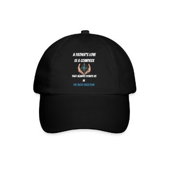 Vaters Liebe ist ein Kompass - Baseballkappe - Schwarz/Schwarz - Vorne