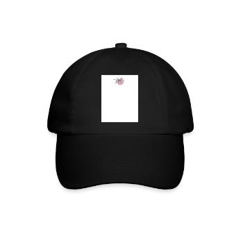 Pastell Blumen Design - Baseballkappe - Schwarz/Schwarz - Vorne