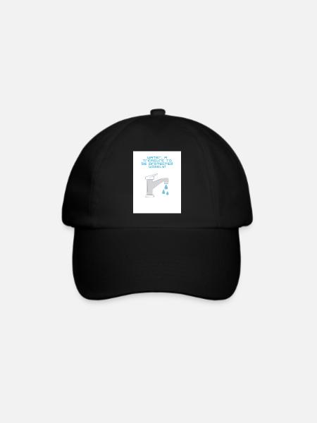Wasser ist ein Schatz - Baseballkappe - Schwarz/Schwarz