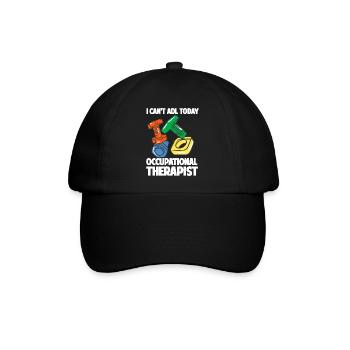 Ich kann mich heute nicht mehr bewegen Ergotherape - Baseballkappe - Schwarz/Schwarz - Vorne