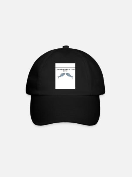 Fische - Baseballkappe - Schwarz/Schwarz
