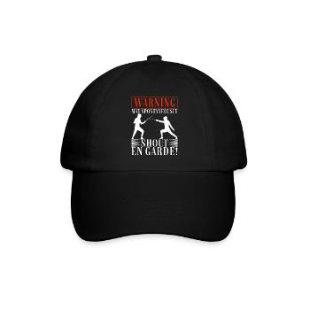 Fechten Fechtsport - Baseballkappe - Schwarz/Schwarz - Vorne
