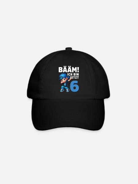 BÄÄM! Ich bin jetzt 6 - Baseballkappe - Schwarz/Schwarz