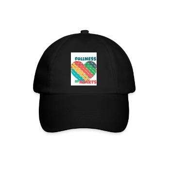 Die Fülle der Herzen. Fülle der Herzen. - Baseballkappe - Schwarz/Schwarz - Vorne