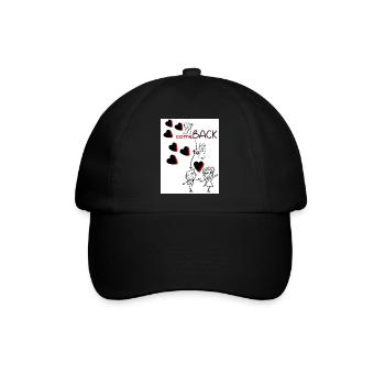 Komm zurück zu mir. Kehren Sie zu mir zurück. - Baseballkappe - Schwarz/Schwarz - Vorne