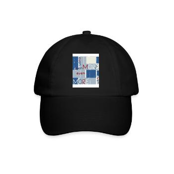 Mehr noch. Mehr noch. - Baseballkappe - Schwarz/Schwarz - Vorne