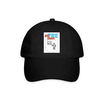 Darstellen. Zeigen Sie sich von Ihrer guten Seite. - Baseballkappe - Schwarz/Schwarz - Vorne