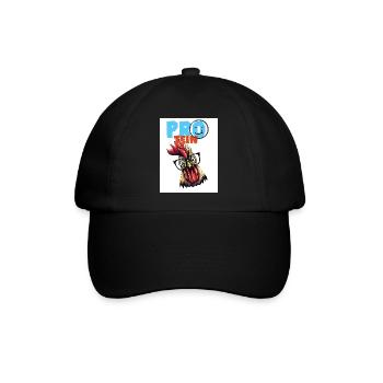 Protein. Protein. Huhn. Geflügel. - Baseballkappe - Schwarz/Schwarz - Vorne