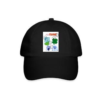 Vermögen. Die Melodie des Glücks. - Baseballkappe - Schwarz/Schwarz - Vorne