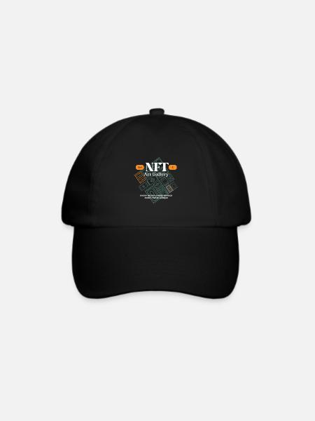 NFT Kunstgalerie Blockmosaik - Baseballkappe - Schwarz/Schwarz