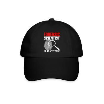 Forensik Forensiker - Baseballkappe - Schwarz/Schwarz - Vorne