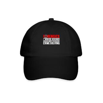Forensik Forensiker - Baseballkappe - Schwarz/Schwarz - Vorne