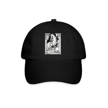 Der Tod auf einem Pferd - Baseballkappe - Schwarz/Schwarz - Vorne