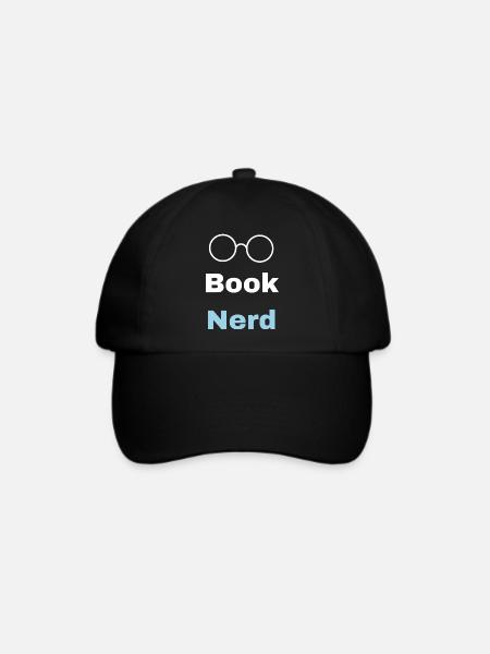 Buch-Nerd - Baseballkappe - Schwarz/Schwarz