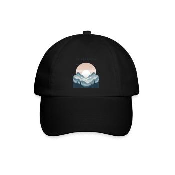 Berge - Baseballkappe - Schwarz/Schwarz - Vorne