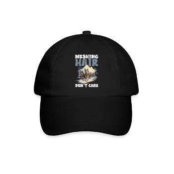 Schlittenfahren Schlittenhunde - Baseballkappe - Schwarz/Schwarz - Vorne