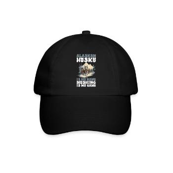 Schlittenfahren Schlittenhunde - Baseballkappe - Schwarz/Schwarz - Vorne