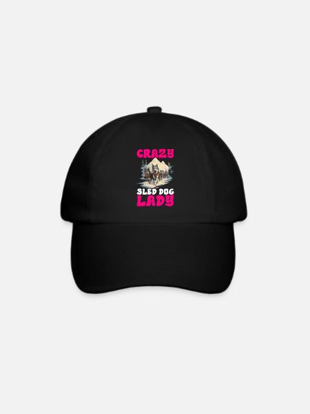 Schlittenfahren Schlittenhunde - Baseballkappe - Schwarz/Schwarz