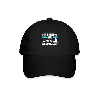 Schlittenfahren Schlittenhunde - Baseballkappe - Schwarz/Schwarz - Vorne