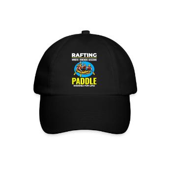 Rafting Team Raft Wildwasser Rafter Paddel Lustig - Baseballkappe - Schwarz/Schwarz - Vorne