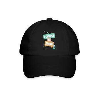 Ich entscheide mich zu glänzen - Baseballkappe - Schwarz/Schwarz - Vorne