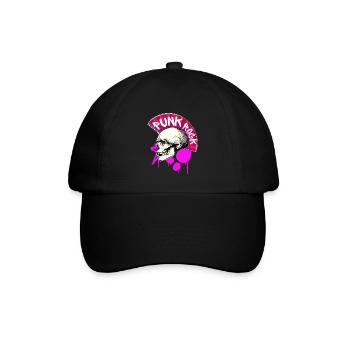 Festival und Musik... punk ... Rock - Baseballkappe - Schwarz/Schwarz - Vorne