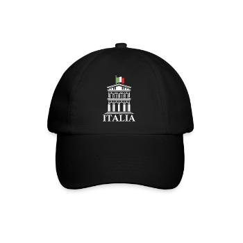 Italien Design mit einem imposanten Bauwerk - Baseballkappe - Schwarz/Schwarz - Vorne
